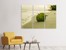 Laden Sie das Bild in den Galerie-Viewer, Leinwandbild 3-teilig Strand-Blatt