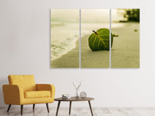 Laden Sie das Bild in den Galerie-Viewer, Leinwandbild 3-teilig Strand-Blatt