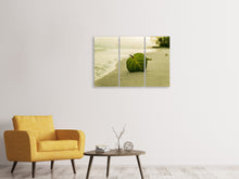 Laden Sie das Bild in den Galerie-Viewer, Leinwandbild 3-teilig Strand-Blatt
