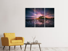 Laden Sie das Bild in den Galerie-Viewer, Leinwandbild 3-teilig Faszinierende Landschaft am Meer