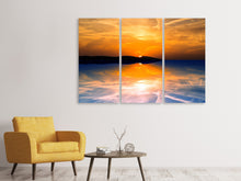 Laden Sie das Bild in den Galerie-Viewer, Leinwandbild 3-teilig Fantastische Abendstimmung