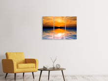 Laden Sie das Bild in den Galerie-Viewer, Leinwandbild 3-teilig Fantastische Abendstimmung