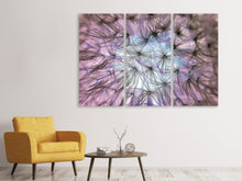 Laden Sie das Bild in den Galerie-Viewer, Leinwandbild 3-teilig Pusteblume im Lichterspiel