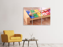 Laden Sie das Bild in den Galerie-Viewer, Leinwandbild 3-teilig Xylophon