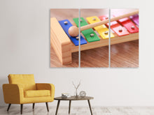 Laden Sie das Bild in den Galerie-Viewer, Leinwandbild 3-teilig Xylophon
