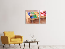 Laden Sie das Bild in den Galerie-Viewer, Leinwandbild 3-teilig Xylophon
