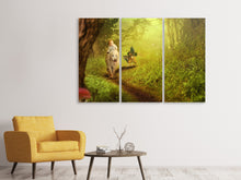 Laden Sie das Bild in den Galerie-Viewer, Leinwandbild 3-teilig Wald Ausflug