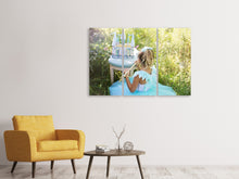 Laden Sie das Bild in den Galerie-Viewer, Leinwandbild 3-teilig Spielende Prinzessin