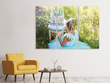 Laden Sie das Bild in den Galerie-Viewer, Leinwandbild 3-teilig Spielende Prinzessin