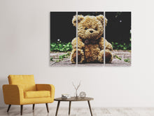 Laden Sie das Bild in den Galerie-Viewer, Leinwandbild 3-teilig Love Teddy