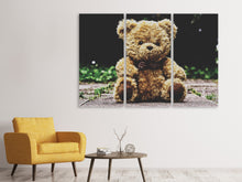 Laden Sie das Bild in den Galerie-Viewer, Leinwandbild 3-teilig Love Teddy