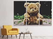 Laden Sie das Bild in den Galerie-Viewer, Leinwandbild 3-teilig Love Teddy