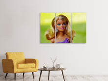 Laden Sie das Bild in den Galerie-Viewer, Leinwandbild 3-teilig Moderne Prinzessin