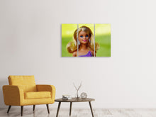 Laden Sie das Bild in den Galerie-Viewer, Leinwandbild 3-teilig Moderne Prinzessin