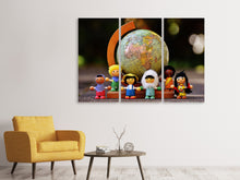Laden Sie das Bild in den Galerie-Viewer, Leinwandbild 3-teilig Kinderwelt