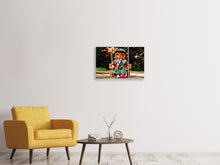 Laden Sie das Bild in den Galerie-Viewer, Leinwandbild 3-teilig Der Clown