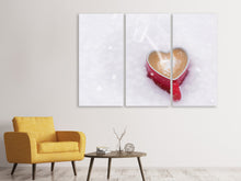 Laden Sie das Bild in den Galerie-Viewer, Leinwandbild 3-teilig Kaffee und Liebe