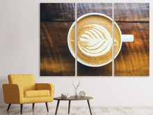 Laden Sie das Bild in den Galerie-Viewer, Leinwandbild 3-teilig Kaffee-Pause