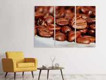 Laden Sie das Bild in den Galerie-Viewer, Leinwandbild 3-teilig Riesen Kaffeebohnen