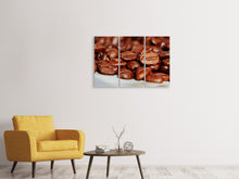 Laden Sie das Bild in den Galerie-Viewer, Leinwandbild 3-teilig Riesen Kaffeebohnen