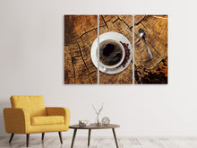 Laden Sie das Bild in den Galerie-Viewer, Leinwandbild 3-teilig Der Kaffee ist fertig!