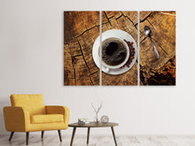 Laden Sie das Bild in den Galerie-Viewer, Leinwandbild 3-teilig Der Kaffee ist fertig!