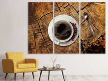 Laden Sie das Bild in den Galerie-Viewer, Leinwandbild 3-teilig Der Kaffee ist fertig!