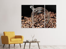Laden Sie das Bild in den Galerie-Viewer, Leinwandbild 3-teilig Kaffeebohnen XL