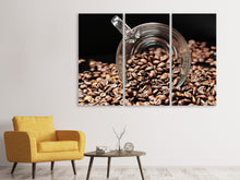 Laden Sie das Bild in den Galerie-Viewer, Leinwandbild 3-teilig Kaffeebohnen XL