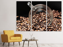 Laden Sie das Bild in den Galerie-Viewer, Leinwandbild 3-teilig Kaffeebohnen XL