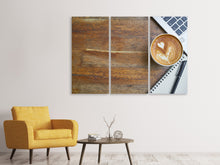 Laden Sie das Bild in den Galerie-Viewer, Leinwandbild 3-teilig Kaffee zur Arbeit