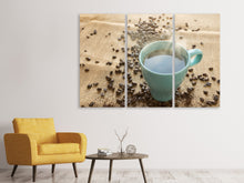 Laden Sie das Bild in den Galerie-Viewer, Leinwandbild 3-teilig Heisser Kaffee