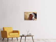 Laden Sie das Bild in den Galerie-Viewer, Leinwandbild 3-teilig Kaffeebohnen in der Tasse