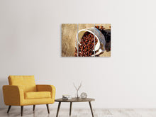 Laden Sie das Bild in den Galerie-Viewer, Leinwandbild 3-teilig Kaffeebohnen in der Tasse