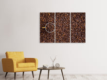 Laden Sie das Bild in den Galerie-Viewer, Leinwandbild 3-teilig Alles Kaffeebohnen