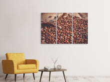 Laden Sie das Bild in den Galerie-Viewer, Leinwandbild 3-teilig Viele Kaffeebohnen