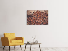 Laden Sie das Bild in den Galerie-Viewer, Leinwandbild 3-teilig Viele Kaffeebohnen
