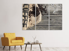 Laden Sie das Bild in den Galerie-Viewer, Leinwandbild 3-teilig Lieblings Kaffeebohnen