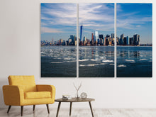 Laden Sie das Bild in den Galerie-Viewer, Leinwandbild 3-teilig New York im Winter