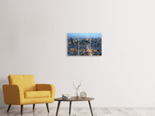 Laden Sie das Bild in den Galerie-Viewer, Leinwandbild 3-teilig Paris am Abend
