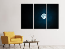 Laden Sie das Bild in den Galerie-Viewer, Leinwandbild 3-teilig Imposanter Vollmond