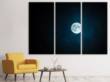 Laden Sie das Bild in den Galerie-Viewer, Leinwandbild 3-teilig Imposanter Vollmond