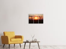 Laden Sie das Bild in den Galerie-Viewer, Leinwandbild 3-teilig Entzückender Sonnenuntergang