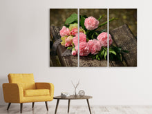 Laden Sie das Bild in den Galerie-Viewer, Leinwandbild 3-teilig Ein Rosenstrauss
