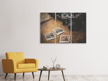 Laden Sie das Bild in den Galerie-Viewer, Leinwandbild 3-teilig Retro Reise