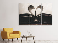 Laden Sie das Bild in den Galerie-Viewer, Leinwandbild 3-teilig Retro Papier