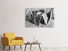 Laden Sie das Bild in den Galerie-Viewer, Leinwandbild 3-teilig Origami Zeitung