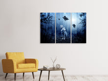 Laden Sie das Bild in den Galerie-Viewer, Leinwandbild 3-teilig Wolfs Paar