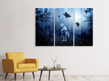 Laden Sie das Bild in den Galerie-Viewer, Leinwandbild 3-teilig Wolfs Paar