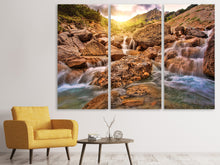 Laden Sie das Bild in den Galerie-Viewer, Leinwandbild 3-teilig Berg Gewässer